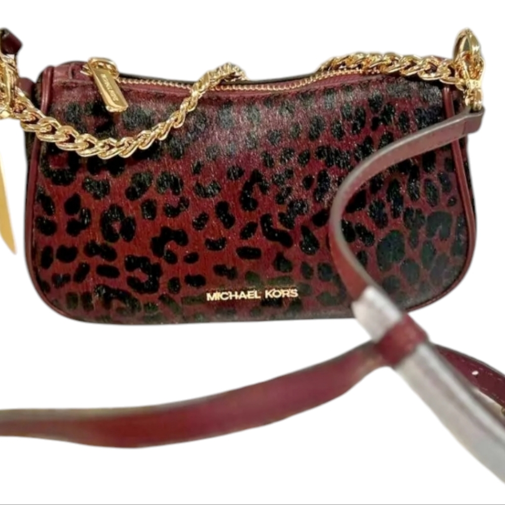 Michael Kors Carmela Leather‎ Small Handbag Crossbody Purse Bag